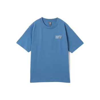 New Balance NB Athletics SS25 Premium Logo Sweat T Shirt Men's Ocean Stone