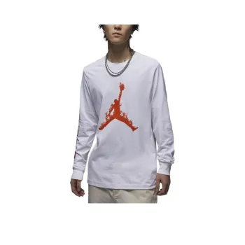 JORDAN Big Kids' 'Up In Flames' Long Sleeve T Shirt