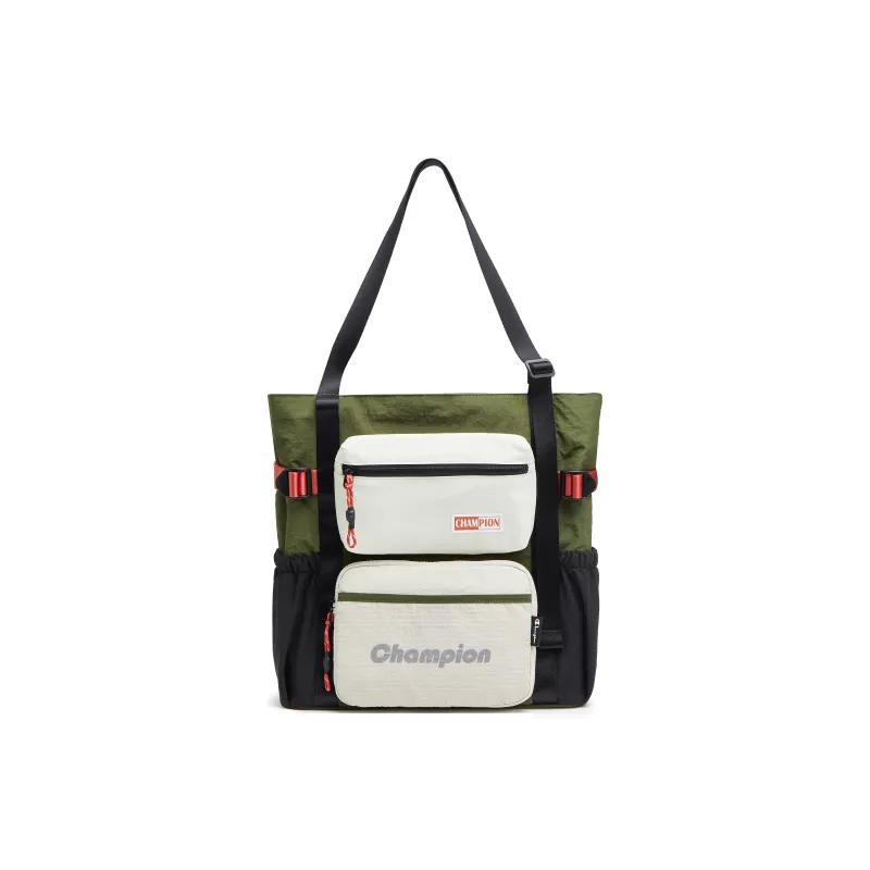 Champion Fabric Handbag Large Size Unisex Olive Green/Black/Milk White/Baroque Brown/Wheat Brown/Milk White-0