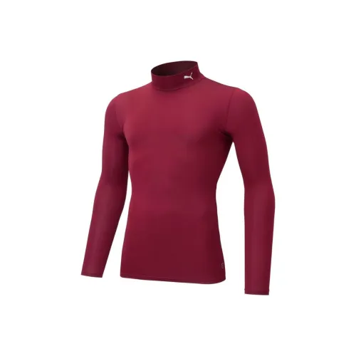 PUMA T-Shirts Men Burgundy