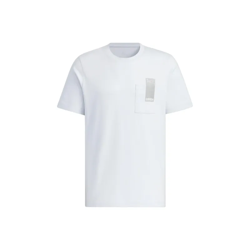 Adidas SS24 T Shirt Unisex Light Blue/White-0