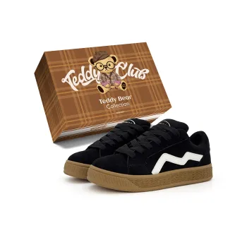 Teddy Bear Collection Coverage Wear Resistant Lightweight Low Top Skateboard Shoes Women's
