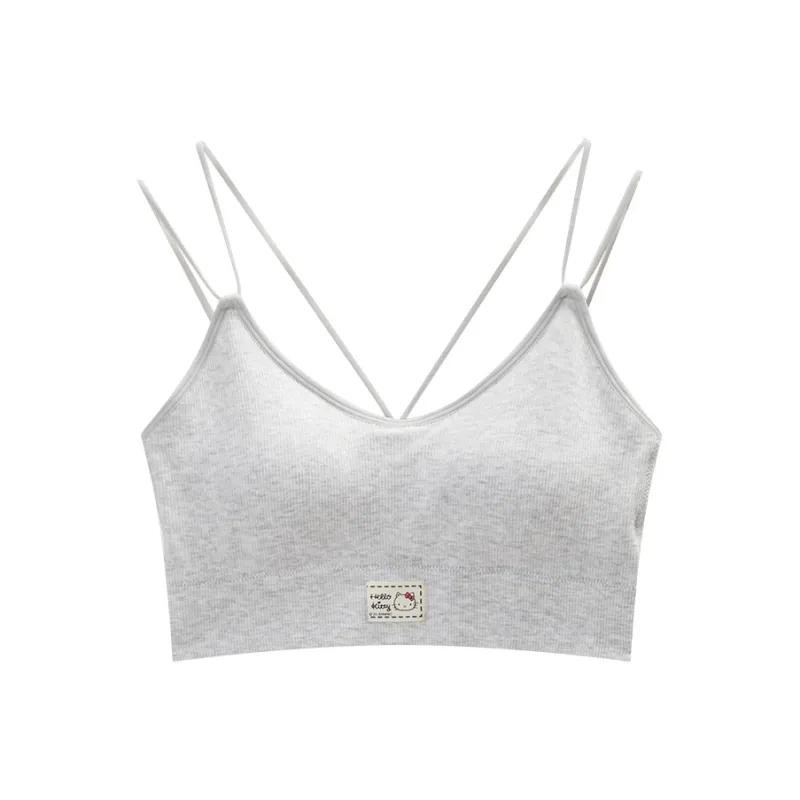 GUKOO x Hello Kitty Sanrio Series Bra Women's Light Heather Gray-0