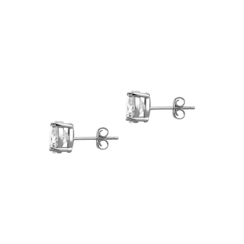 Vegetarian Alloy S925 Zircon Stud Earrings Women's-3