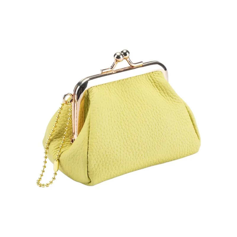 Tong Tong Rabbit Top Grain Cow Leather Coin Purse Women's Black/Ecru/Khaki/Earth Yellow/Yellow/Orange-5