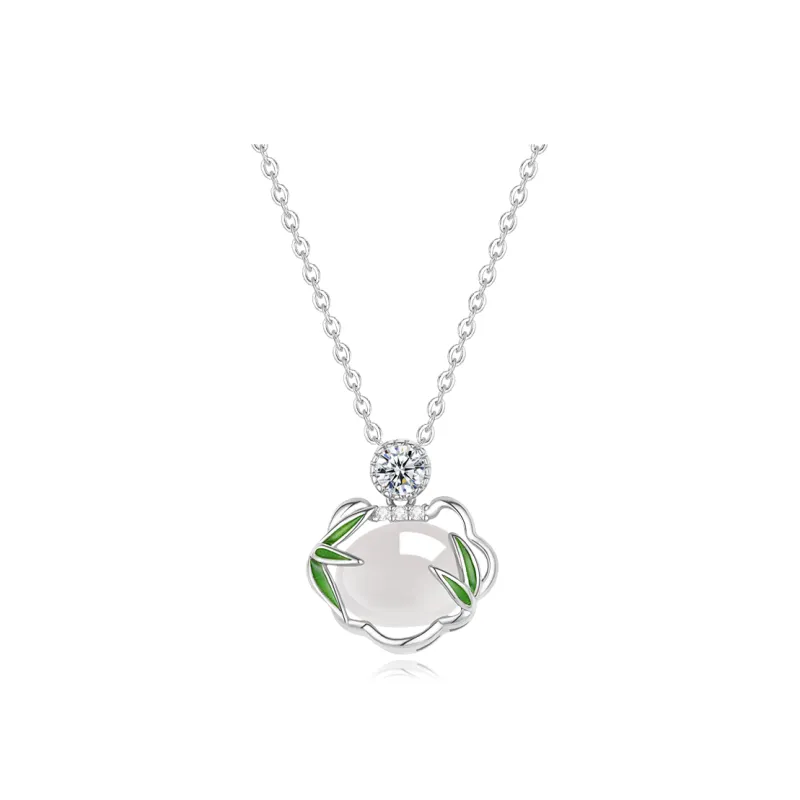 Love Hengxin Chalcedony Jade Necklaces Women's-0