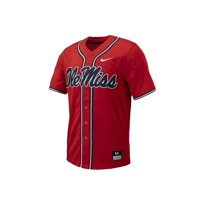 Nike Ole Miss Men's Nike College Replica Baseball Jersey-0