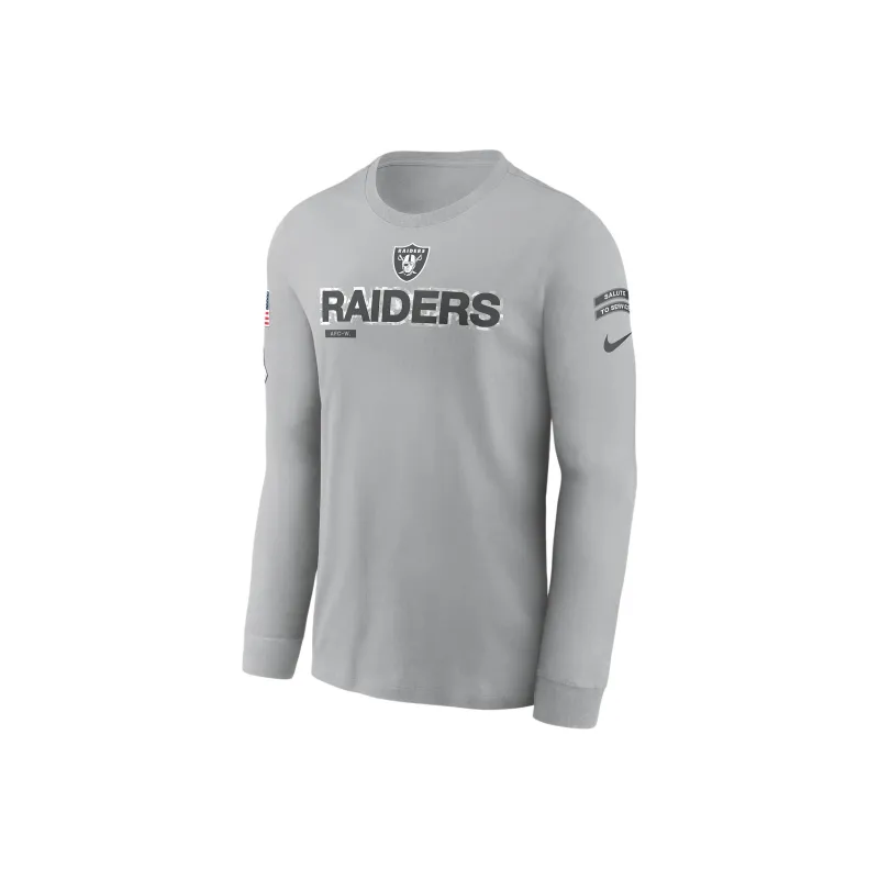 Nike Las Vegas Raiders Salute To Service Mascot Edge Legend Men's Nike Nfl Long Sleeve T Shirt-0