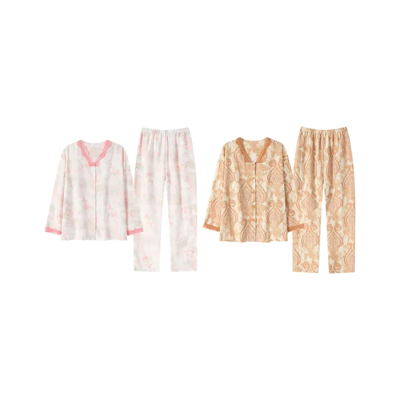 Herbal Primer Pajama Set Women's Combo Set-42