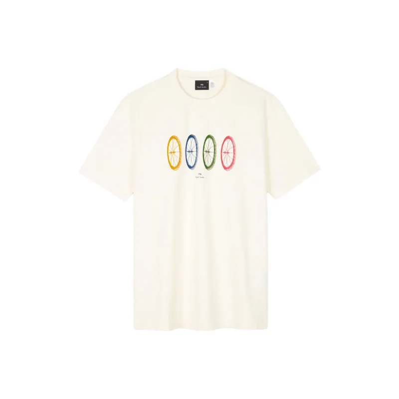 Ps Paul Smith Wheels Print T Shirt-0