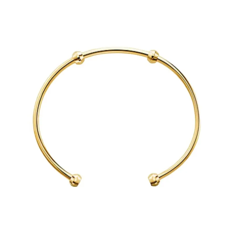 MICHAEL KORS 14K Gold Plated 14K Rose Gold Layer Rhodium Plated Sterling Silver Bangles Unisex Gold-1