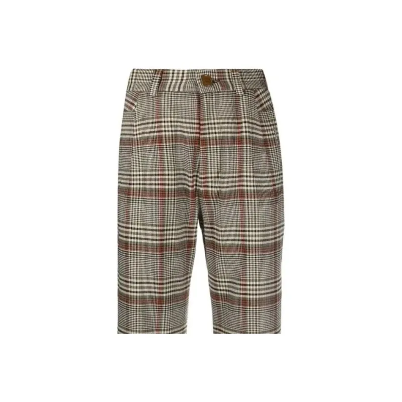 Vivienne Westwood Ray Tartan Check Pattern High Waist Trousers-4