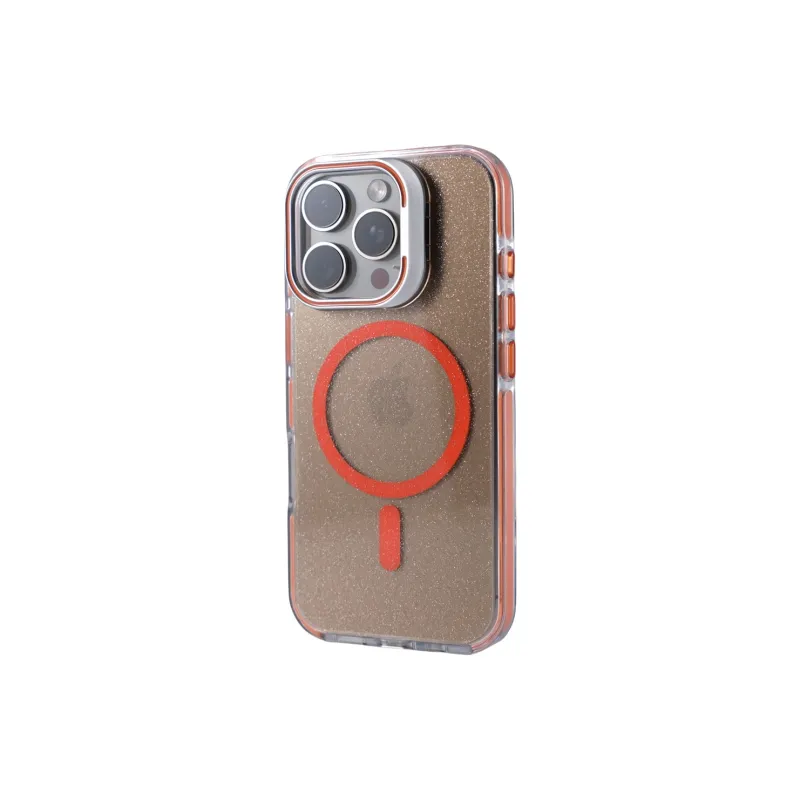 DEPA PC Material Glitter Lens Stand Magnetic Phone Cases Compatible With Apple 15/16 Collection Girlish-3
