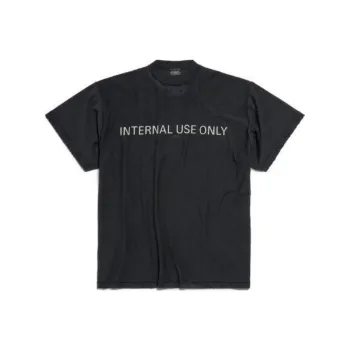 Balenciaga FW24 'Internal Use Only' Inside Out T Shirt Black