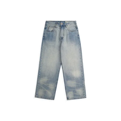 ZENGZHI Jeans Unisex Light Blue