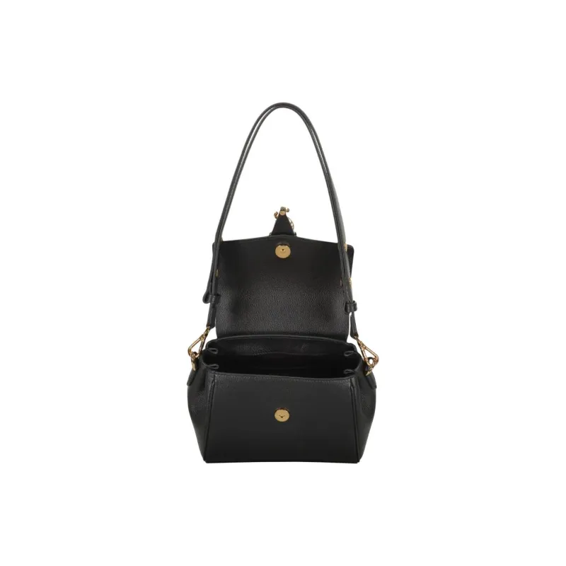 FANSIZHE Virtus Calfskin Tote Bag, Shopping Bag, Shoulder Bag, Handbag Women's Black-4