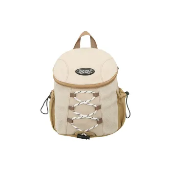 Ceion Keust Waterproof Nylon Fabric Outdoor Travel Commute Backpack Regular Unisex Black Khaki