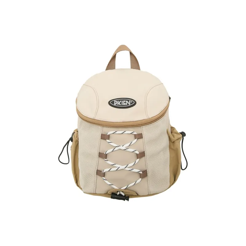 Ceion Keust Waterproof Nylon Fabric Outdoor Travel Commute Backpack Regular Unisex Black Khaki-3