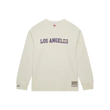 Mitchell & Ness x NBA Los Angeles Lakers T Shirt Men's Cream/Purple