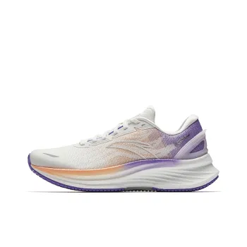 Anta Cushioning, Slip Resistant, And Abrasion Resistant Low Top Casual Running Shoes Women's White Orange Purple