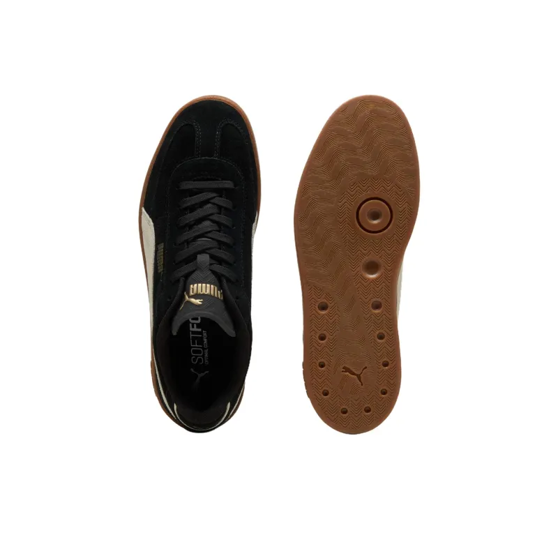 PUMA Club II Era Anti Slip Wear Resistant Low Top Skateboard Shoes Unisex Black Beige-3