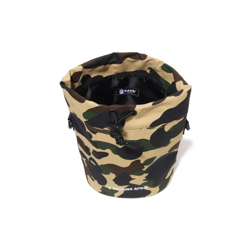 A BATHING APE Fabric Crossbody Bag Unisex Green/Yellow-5