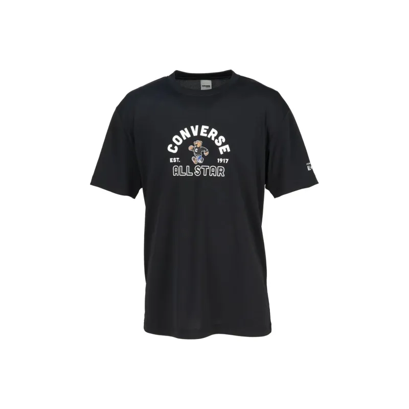 Converse T Shirt Unisex Black × White-0