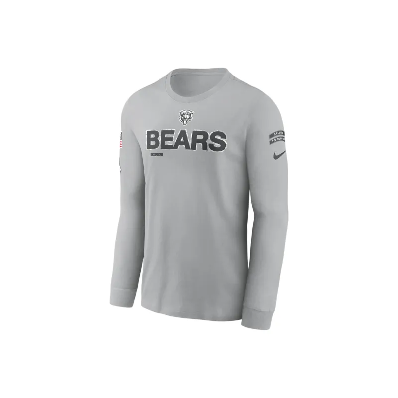 Nike Chicago Bears Salute To Service Mascot Edge Legend Men's Nike Nfl Long Sleeve T Shirt-0