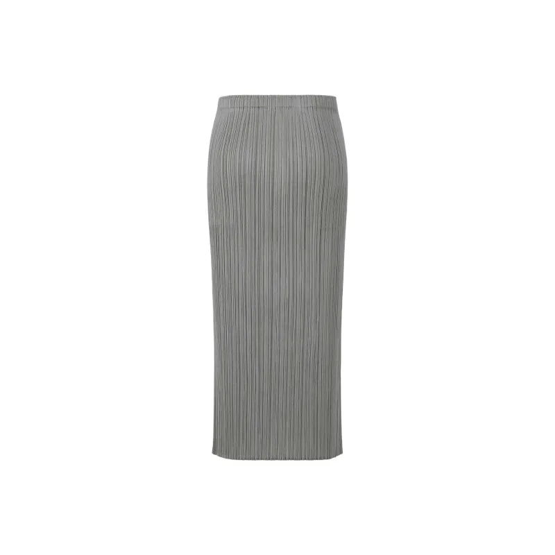 PLEATS PLEASE ISSEY MIYAKE Casual Long Skirts Women's Gray-1
