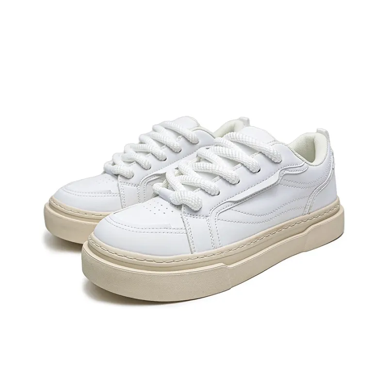 ESTEE GEEA Coverage Slip Resistant Abrasion Resistant Breathable And Supportive Low Top Skateboard Shoes Unisex White-1
