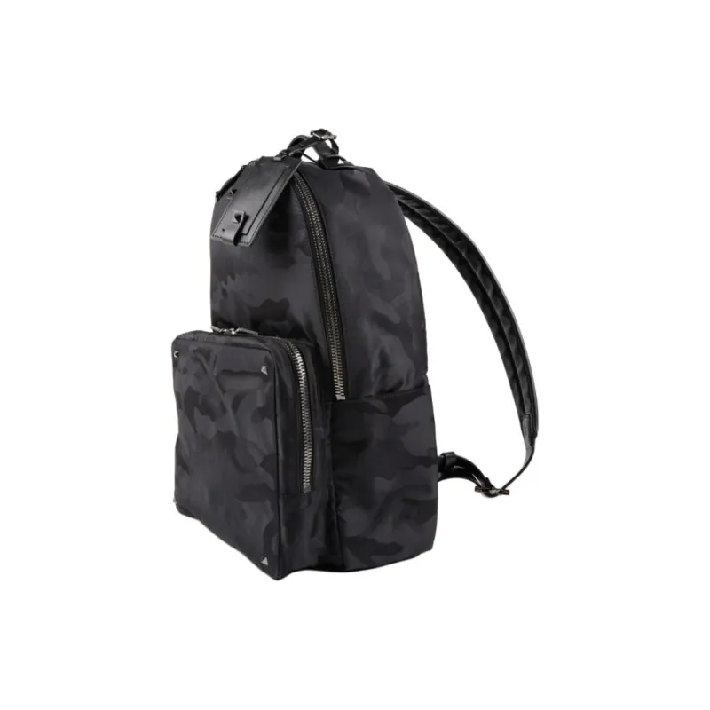 Valentino Cow Leather Backpack Men's Black-1