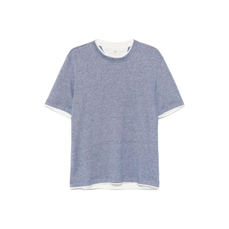 Brunello Cucinelli Layered Effect Crewneck T Shirt-0