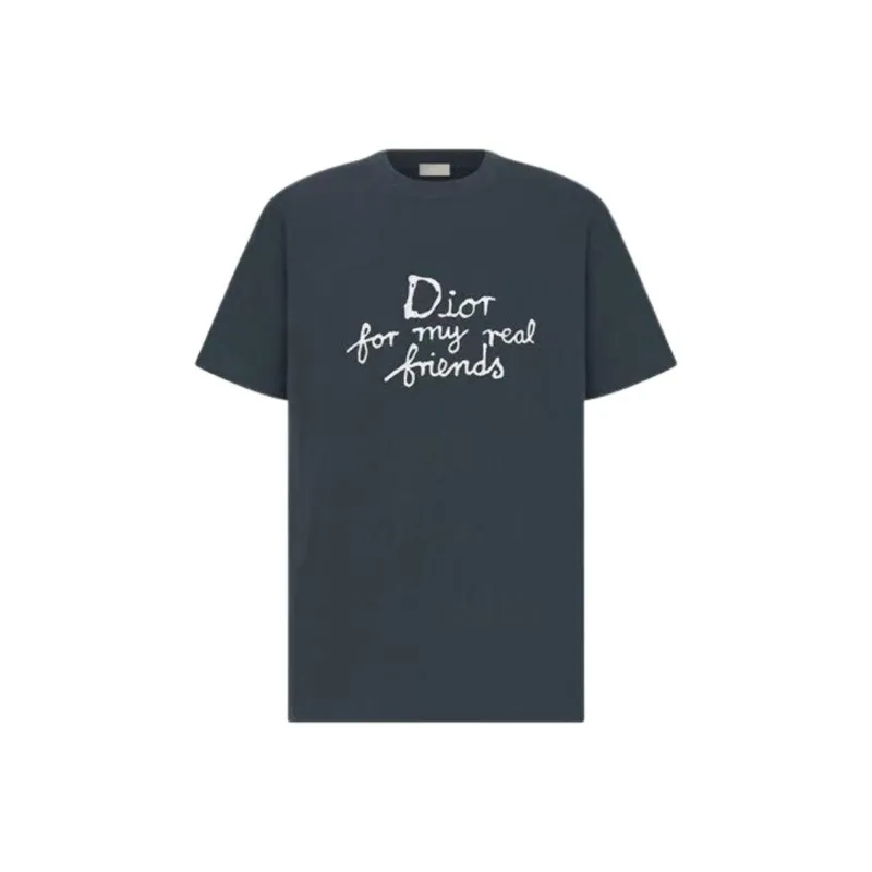 DIOR SS25 T Shirt Men's Marine Blue-0