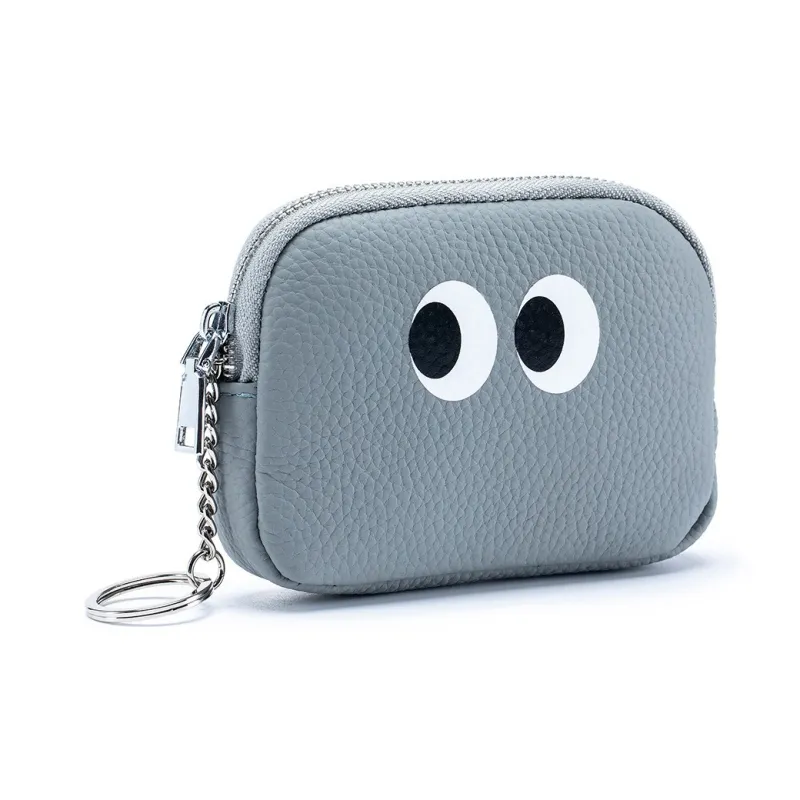Tong Tong Rabbit Top Grain Cow Leather Coin Purse Women's Multicolor-2