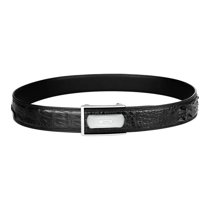 CATELLES Crocodile Leather Belts Men's 3.8cm-16