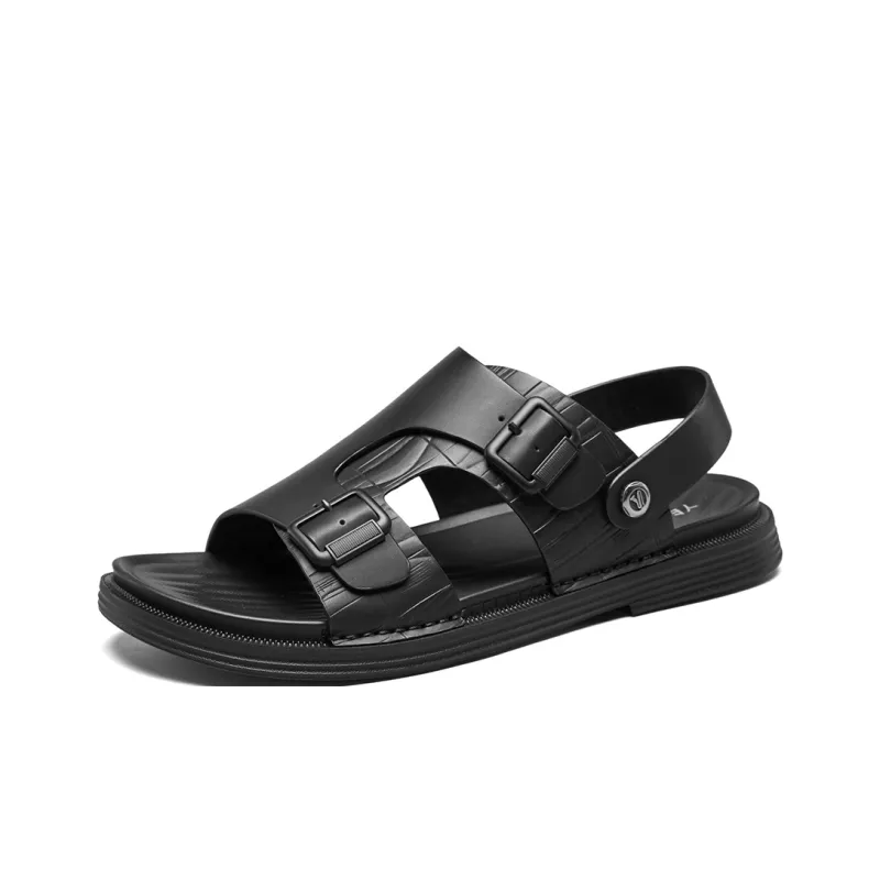 YEARCON Beach Sandals Men Brown-1