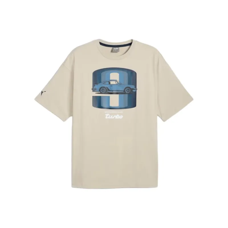 PUMA Porsche Legacy 911 SS24 Drop Shoulder Sleeve T-Shirt Men's Desert Dust-0