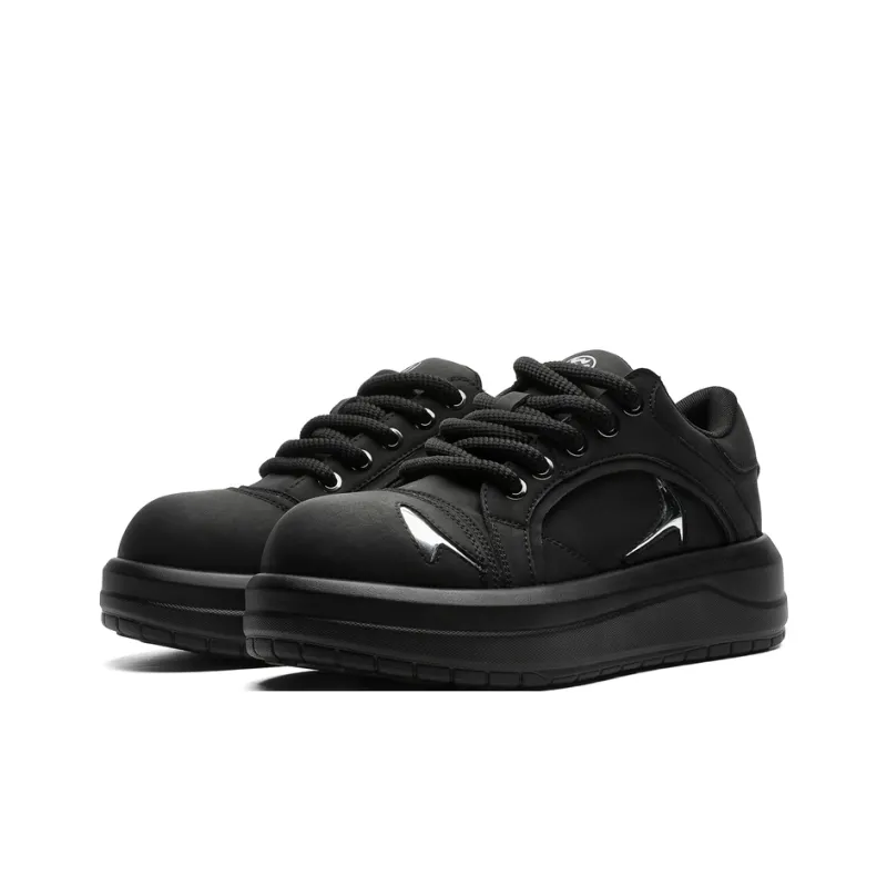 KUNGFUDEER Doll Plan Anti Slip Wear Resistant Low Top Casual Shoes Unisex Black-0