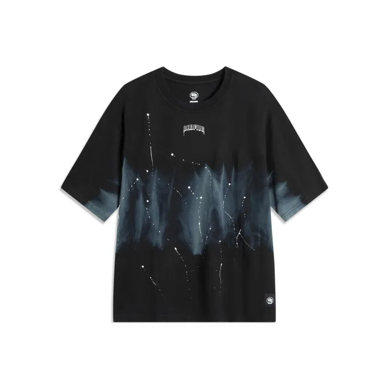 LiNing Badfive T Shirt Men's Black Tie Dye-0