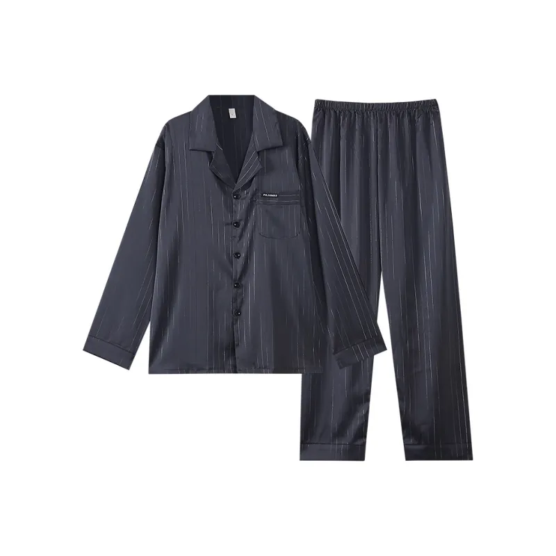 XIAFENYAN Pajama Set Men's Black-0