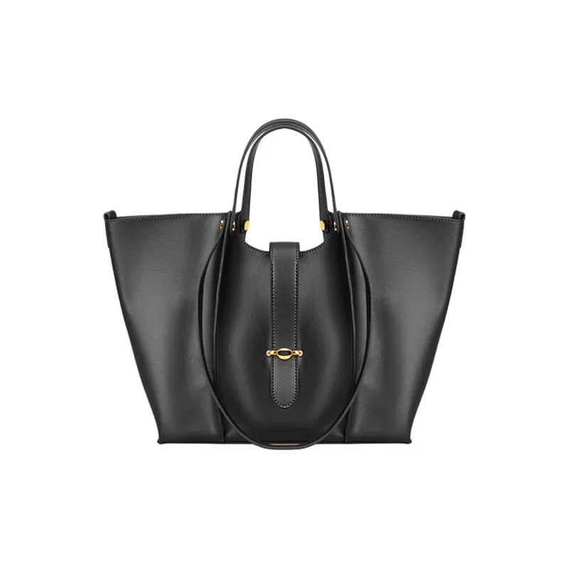 H YXIANG Cow Leather One Shoulder Handbag Regular Women's Graphite-0