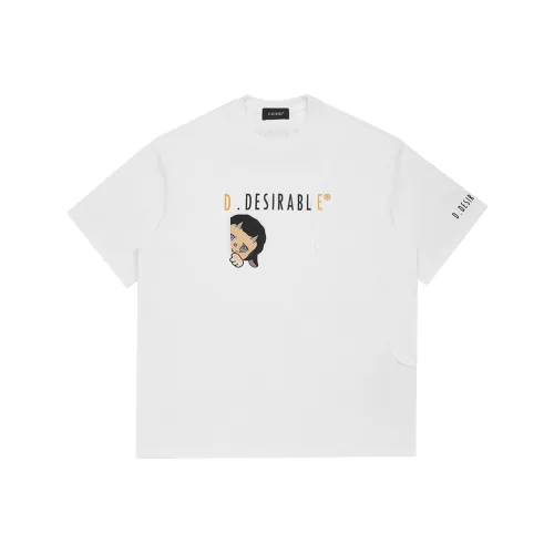 D.Desirable D.FA.MILY 광저우 한정 시리즈 화이트 남녀공용 티셔츠