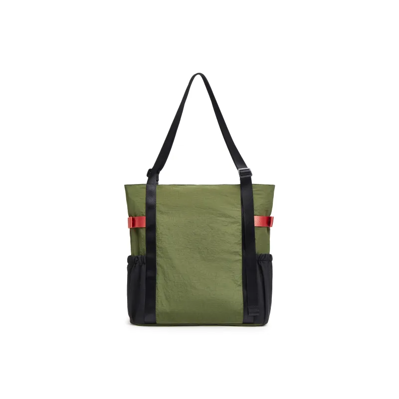 Champion Fabric Handbag Large Size Unisex Olive Green/Black/Milk White/Baroque Brown/Wheat Brown/Milk White-3