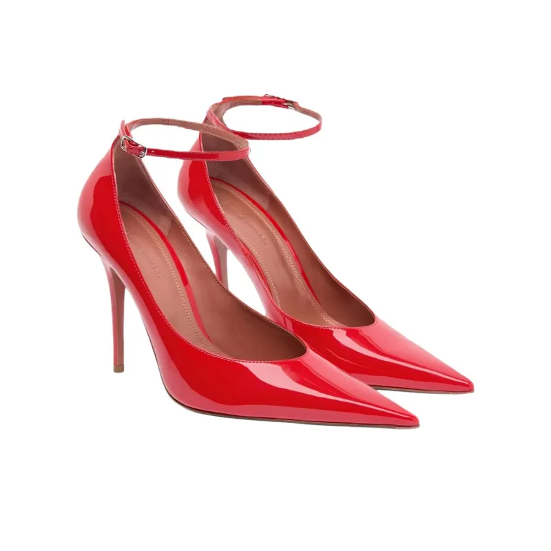 AMINA MUADDI Anko Slim Heel High Heels 10.5cm Women's Red-2
