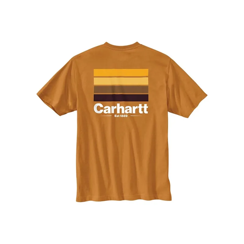Carhartt T-Shirt Men's Relaxed Fit Golden Oak Color-0