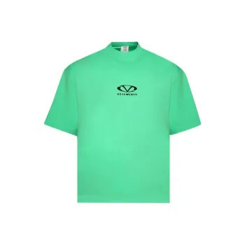 Vetements Oval Logo Cropped Boxy T Shirt