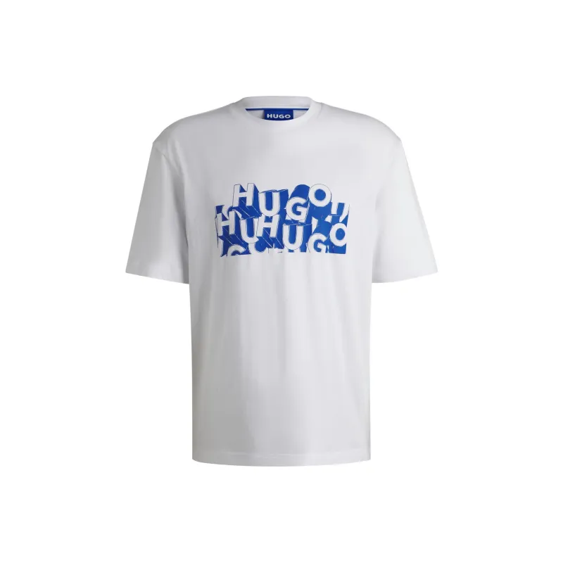 HUGO BOSS Logo print Cotton T shirt-0