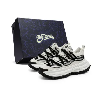 OUGLEMEN Cushioning Anti Slip Wear Resistant Impact Resistant Low Top Chunky Sneakers Men's Box Included