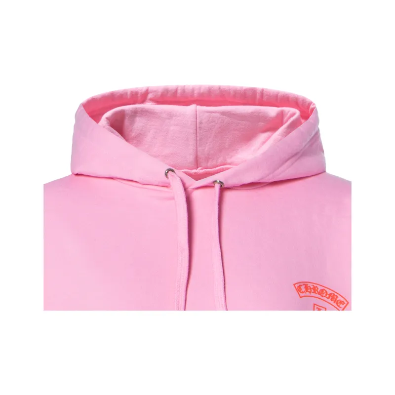 Chrome Hearts Red Logo Hoodie Pink-4