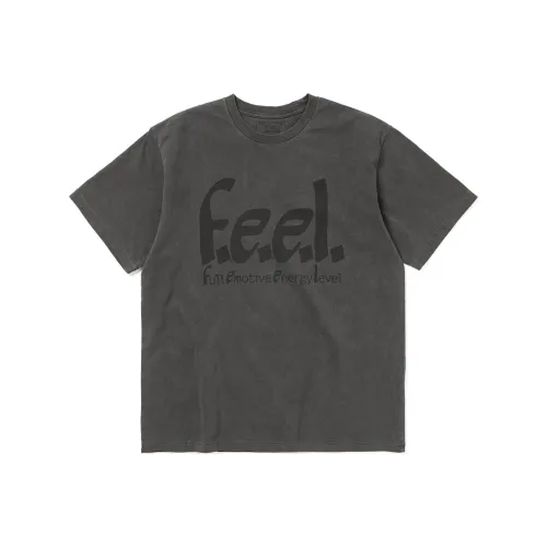 Thisisneverthat x Public Release FW24 TNT EMOTIVE ENERGY Washed Tee Charcoal T Shirt Unisex Charcoal Gray